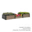 Extension de lit double en bois composite plastique
