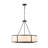 6-Light Fabric Drum Chandelier