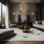 Tapis gris soyeux et moelleux-100900126