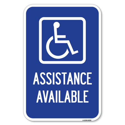 Assistance Available With Handicap Symbol/24332