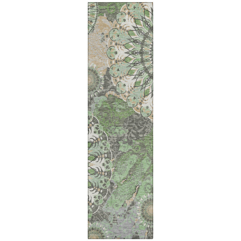 Machine Washable Indoor/Outdoor Chantille ACN2335 Paisley Rug, Runner 2'3" x 7'6"