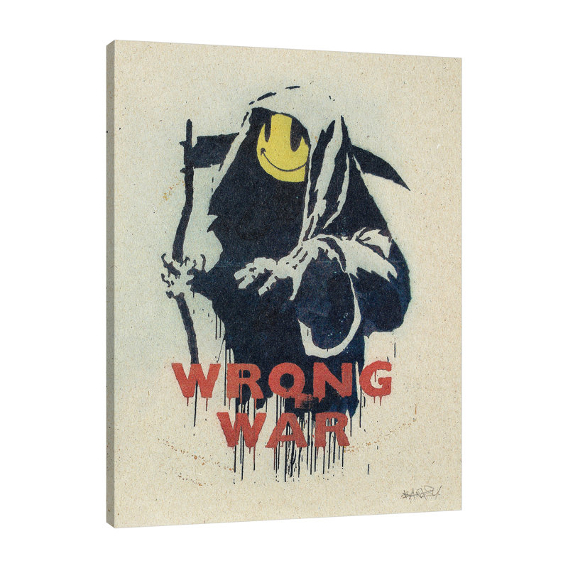 Wrong War by Banksy - Wrapped Canvas Print, 41 cm H x 30 cm W x 3 cm D