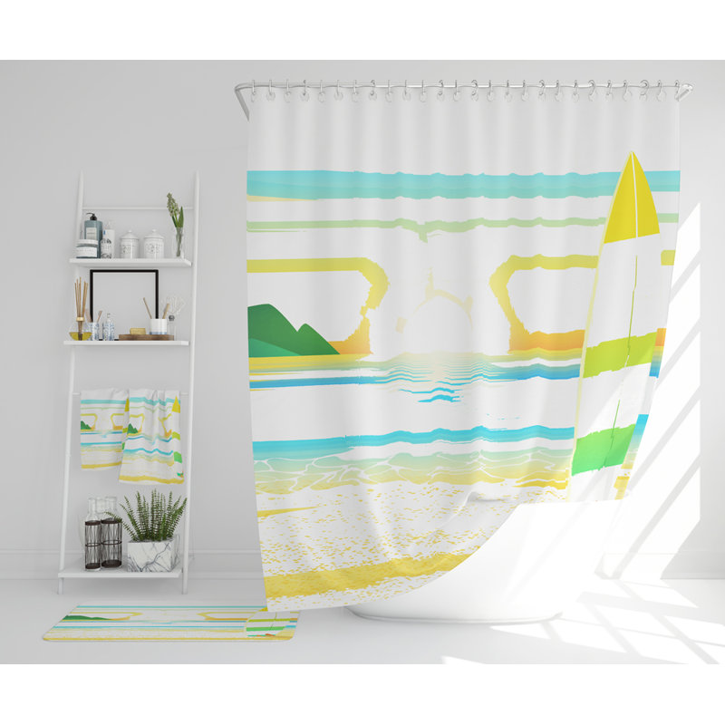 Natalyia Polyester Shower Curtain Set