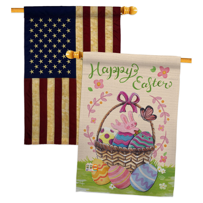 Drapeau de maison Joyeuses Pâques