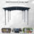 10x19x7 Metal Outdoor Arch Carport For Driveway Car, Truck