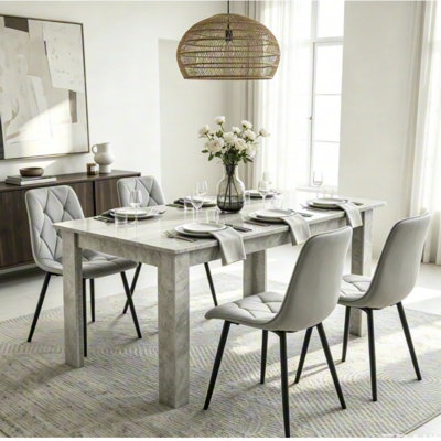4 -Person Modern Wood Dining Set