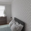 Panneau mural 3D 19,625 "x 19,625" en blanc (paquet de 20)