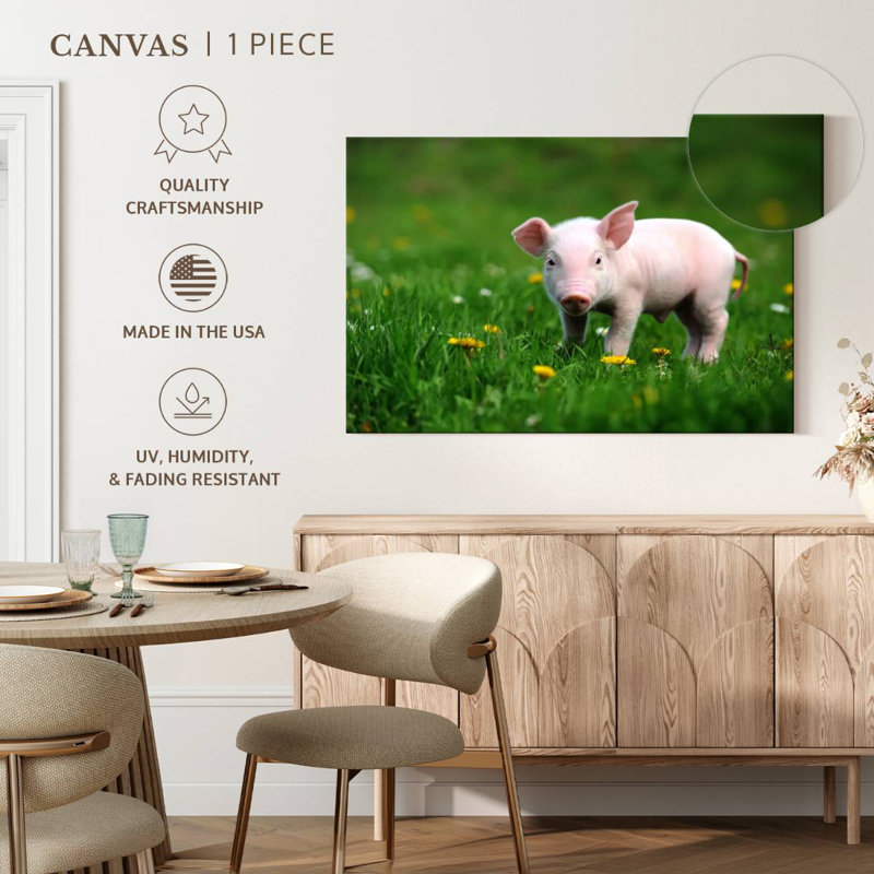 Brampt Spring Grass Pig, 16" H x 24" W