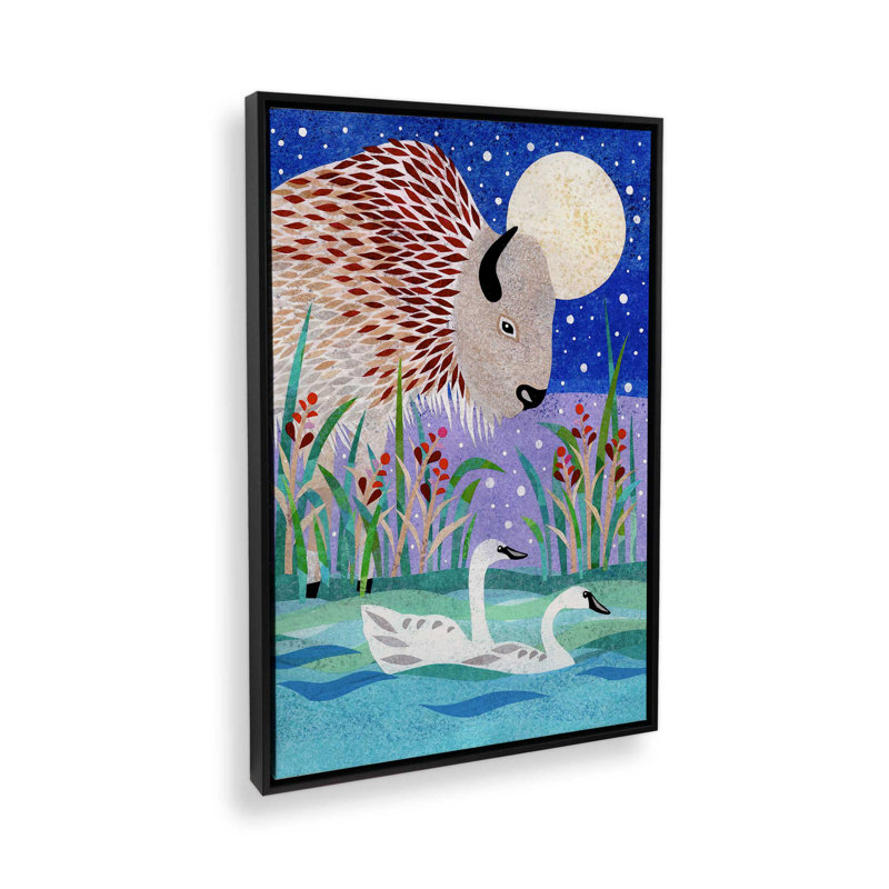 «Wilderness Collage VI» par Kim Conway, reproduction d'art sur toile, H 12 po x l 8 po, Noir