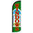 Double Sided 138'' H x 38'' W Polyester Feather Banner