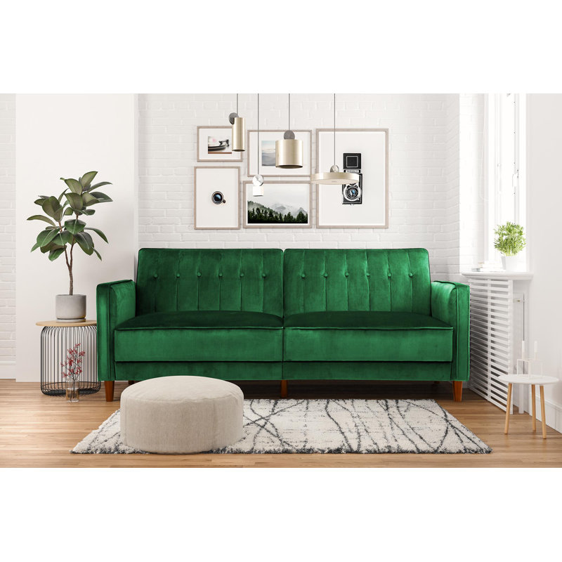 Bosco 3 Seater Sofa Bed Vintage design Multi-functional , Green Velvet