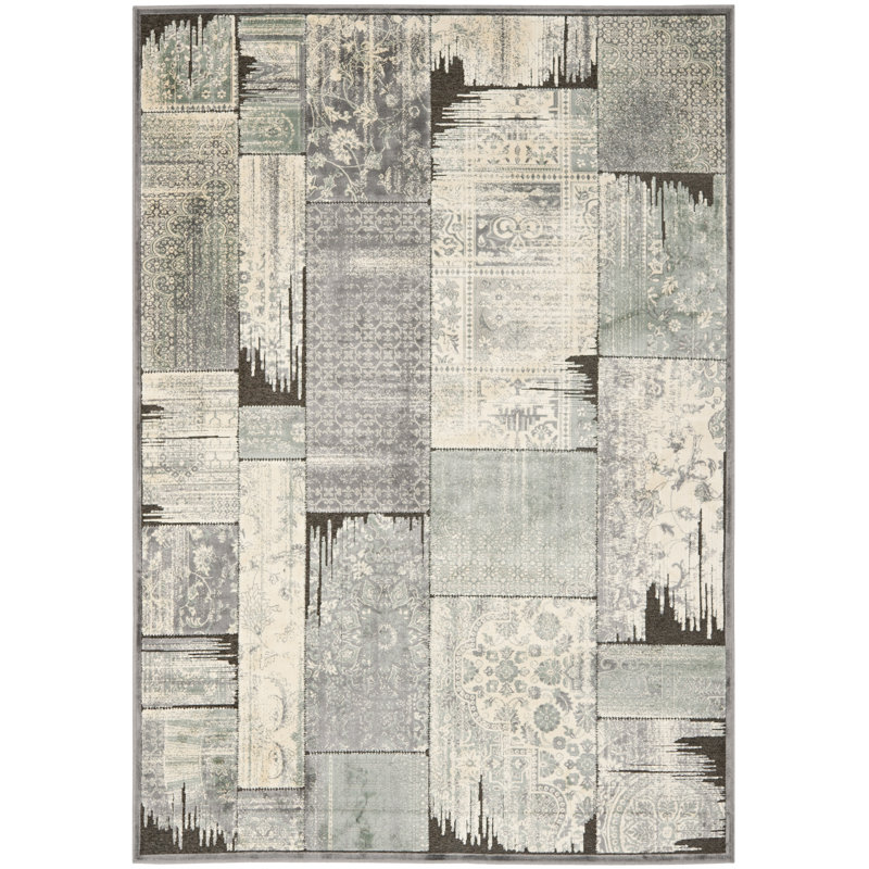 Elana Performance Abstract Rug, Rectangle 5'3" x 7'6"