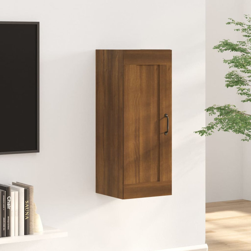 Kanesu Display Cabinet China Cabinet, 60cm H x 80cm W x 31cm D, Smoked Oak
