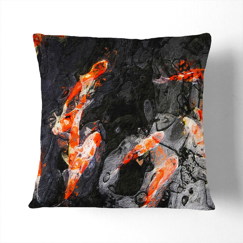 Square Throw Cushion, 40cm H x 40cm W x 15cm D, Black