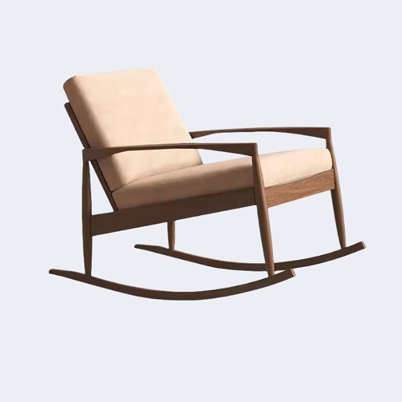 Chaise berçante moderne simple en chêne