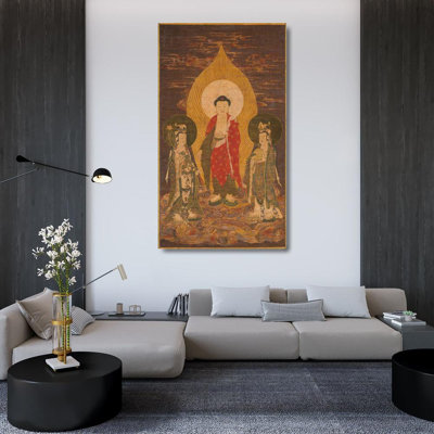 Bungalow Rose dynasty, China Ming Gallery Wrapped Canvas Art Titled: Amitabha Triad