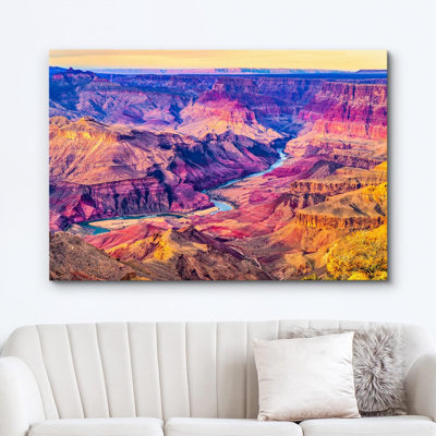 Vibrant Neon Grand Canyon National Park, Cactus Deser, photographie de paysage, paysage rustique