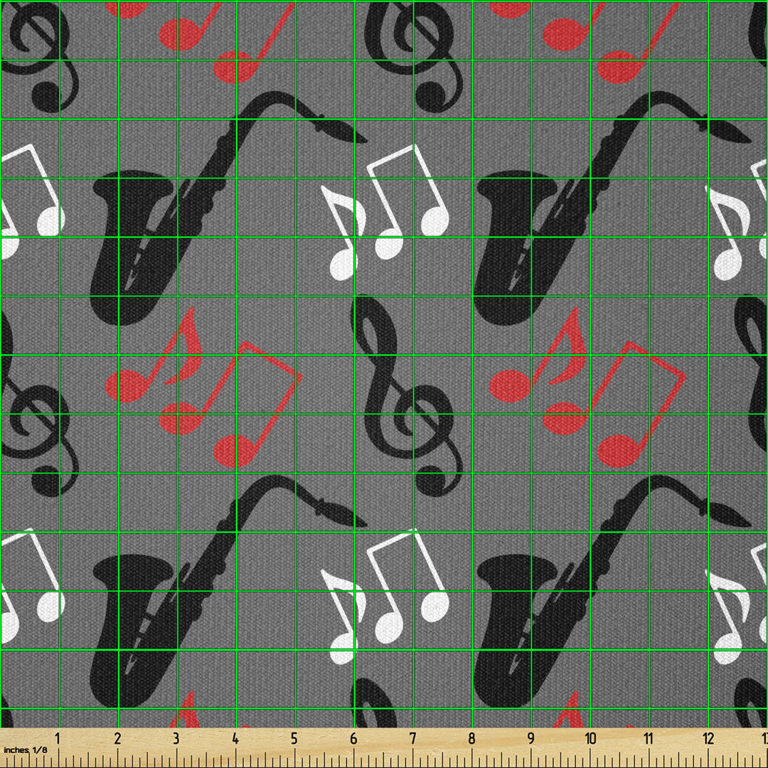 Devyn-Andrew Music Notes Treble Clef Saxophone Multi-Purpose Fabric