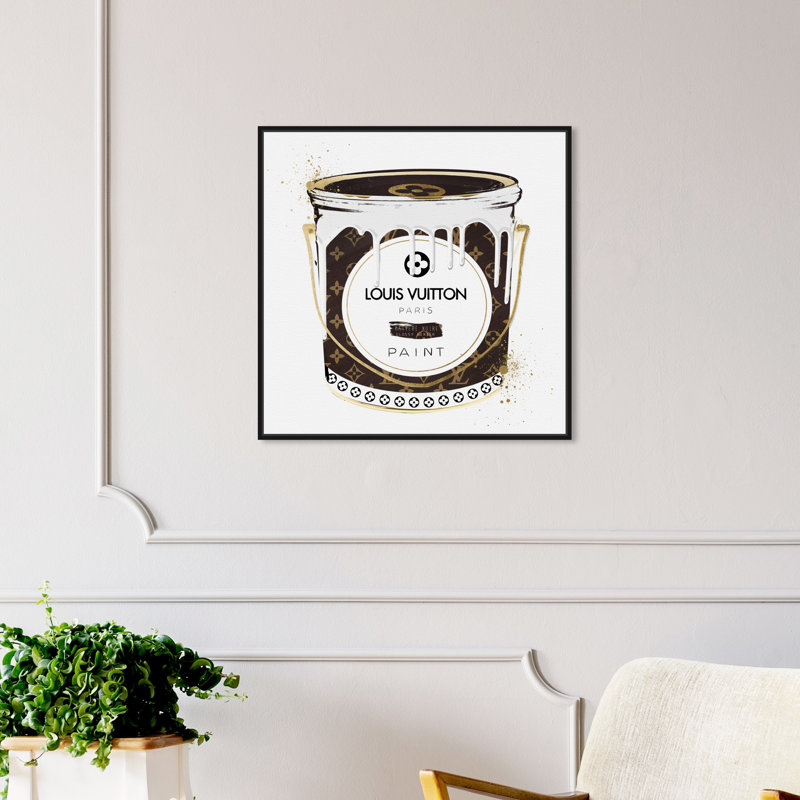 «Luxurious Paint Can II», impression sur toile, Cadre noir, H 16 po x l 16 po