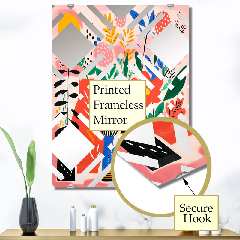 Miroirs muraux décoratifs Alloush - Boho Pottery MIR141504, 40 po x 30 po
