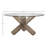 Jaonte Pine Round Glass Top Solid Wood Base Dining Table