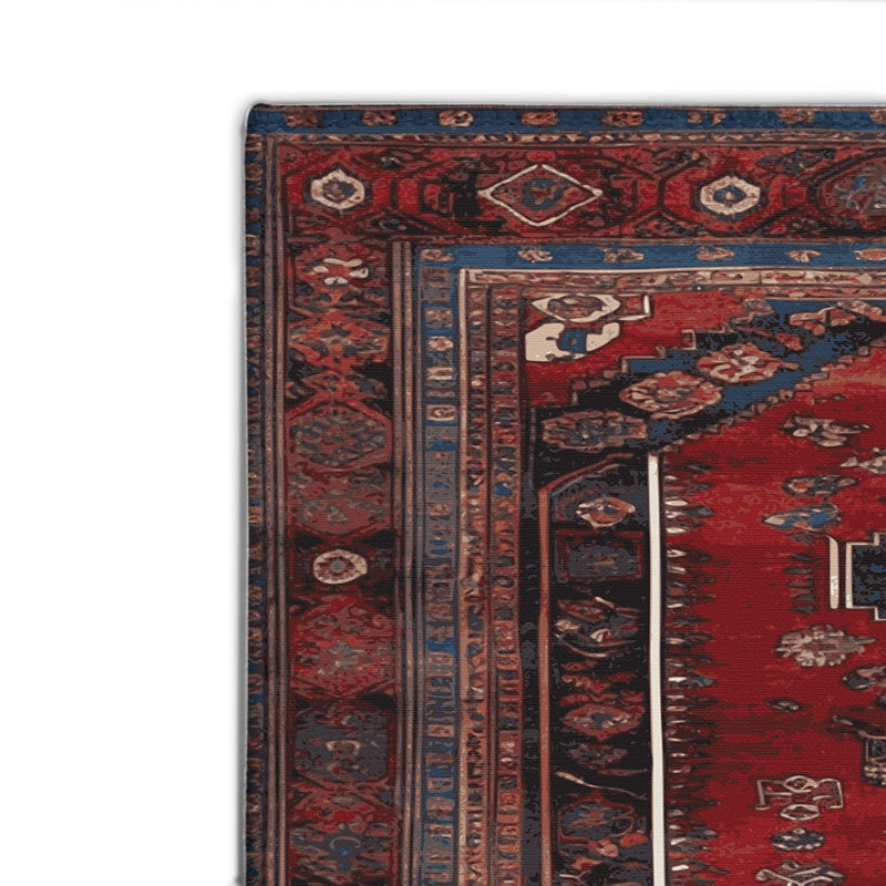 Persian Brown Indoor and Outdoor Area Rug, Rectangle 4' x 6'