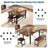 5 Piece Extendable Dining Table Set for 4-8 with Benches & Stools, Space-Saving Kitchen Set-1718507413-1718507409-1718507408
