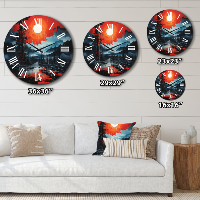 Horloge murale en métal Berith, Grand