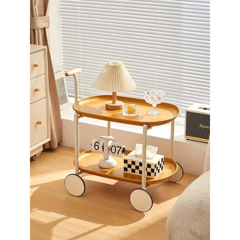 Table basse mobile avec chariot et poussette