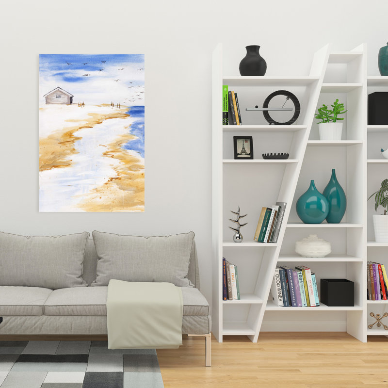 Maison sur la plage - Toile marine côtière pour la décoration intérieure