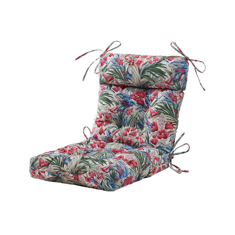 Coussin de dossier / siège d'extérieur, Motif floral multicolore 2
