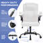 Fauteuil de direction ergonomique en cuir avec soutien lombaire manuel au gaz, coussin épais et accoudoirs rabattables-1309746102