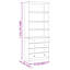 Bibliothèque vidaXL en bois de pin massif 30,3 x 13,8 x 73,4 po-717691863