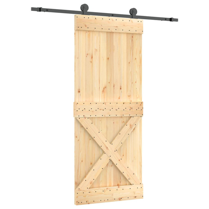 Porte coulissante avec quincaillerie Vidaxl, 33,5 po x 82,7 po