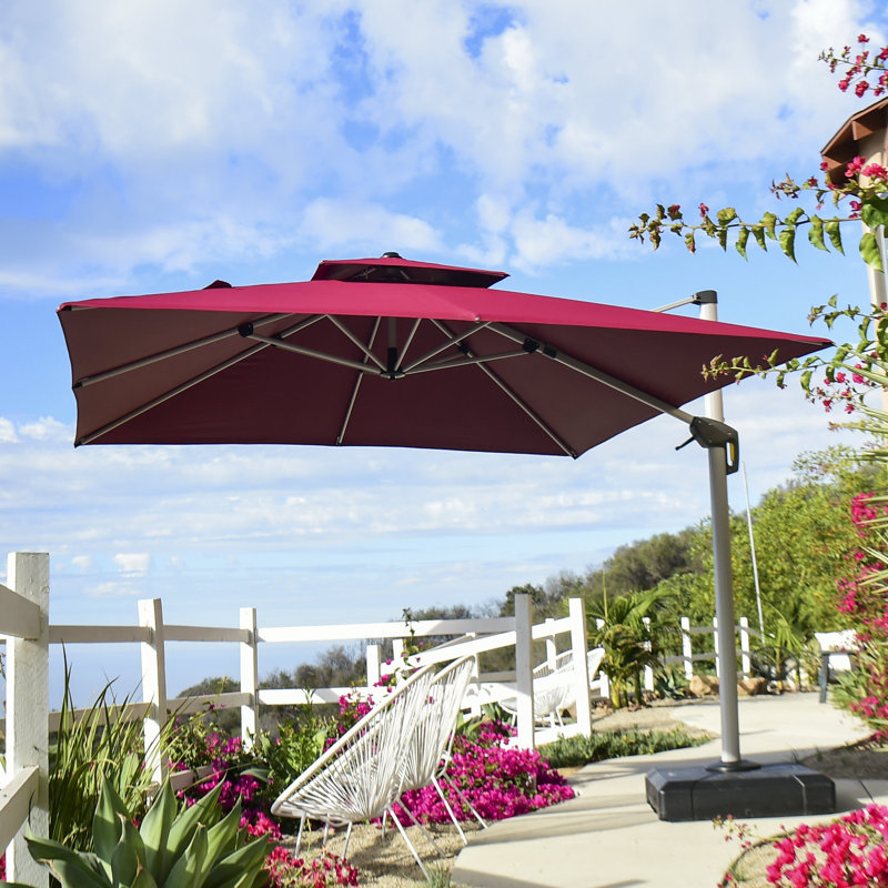 304cm Cantilever Parasol, Dark Red