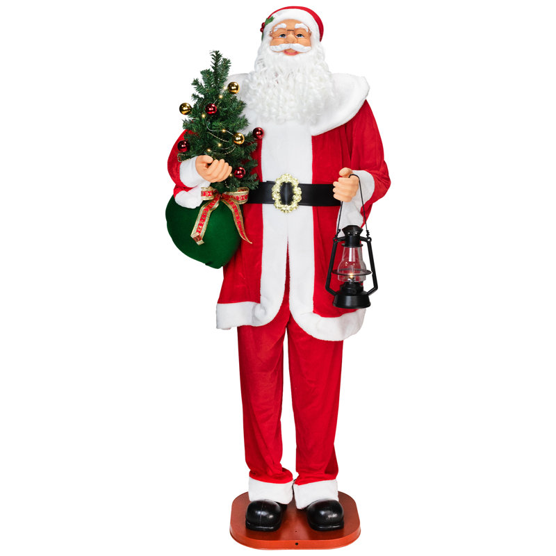 Animated And Musical Commercial Size Dancing Santa Christmas Figure - 6'