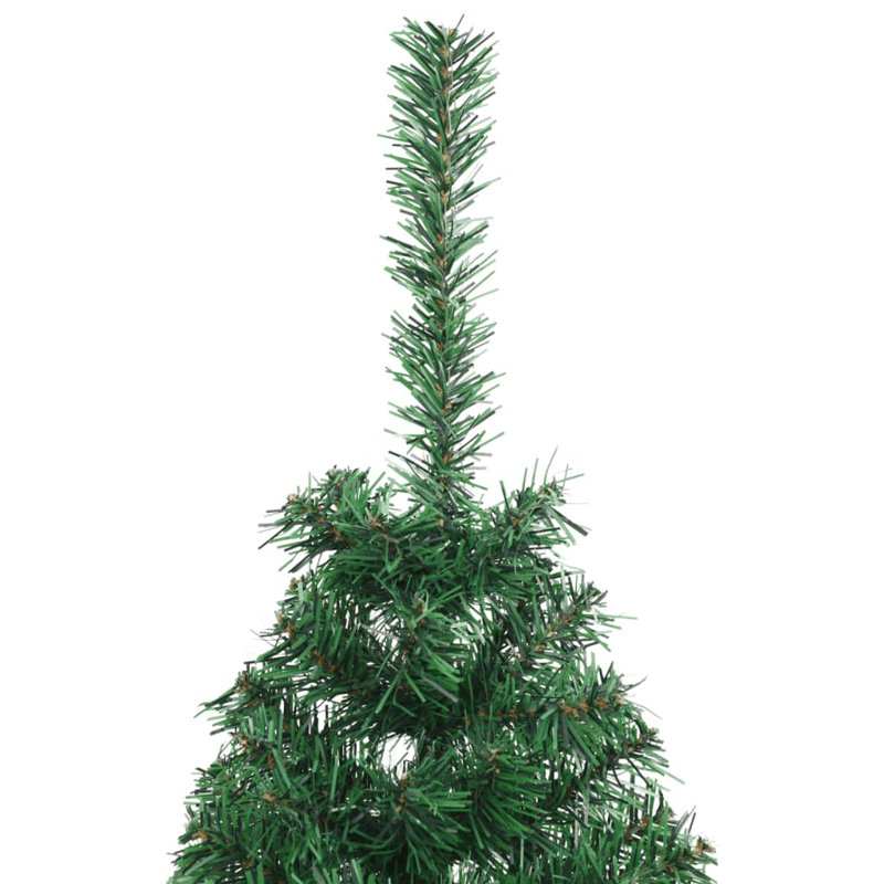 Christmas Tree Decoration Artificial Half-Circle Tree with Stand PET, Green, 4' H
