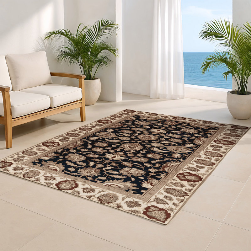 Turkish Brown Indoor and Outdoor Area Rug, Rectangle 2' x 3'