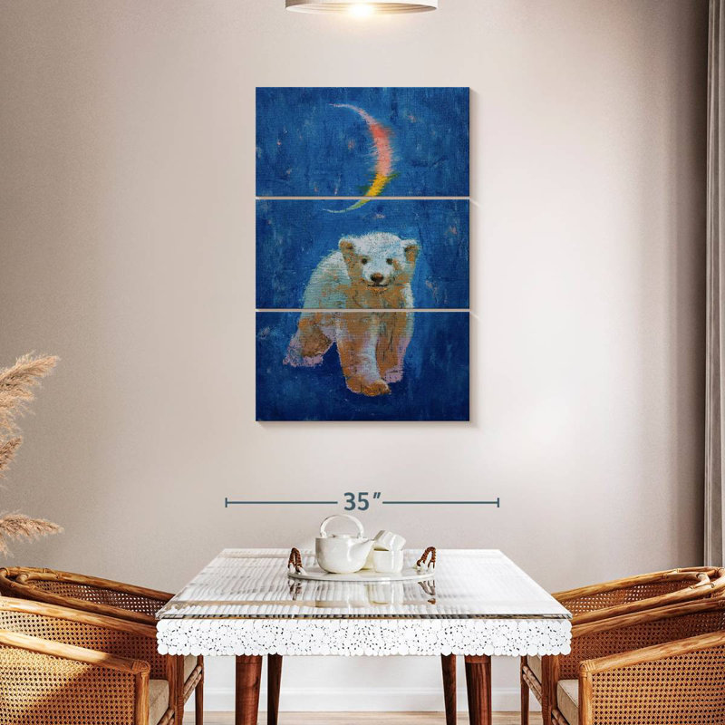 Brampt Polar Bear Cub, 45" H x 28" W