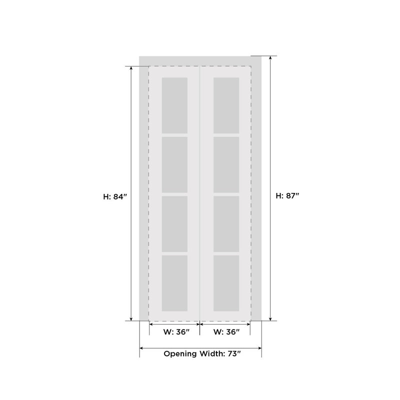 Portes coulissantes pliantes pour garde-robe coulissante ESSENTIAL 8002 - Ensemble de quincaillerie robuste pour moulures à moulures - Portes de garde-robe en bois massif