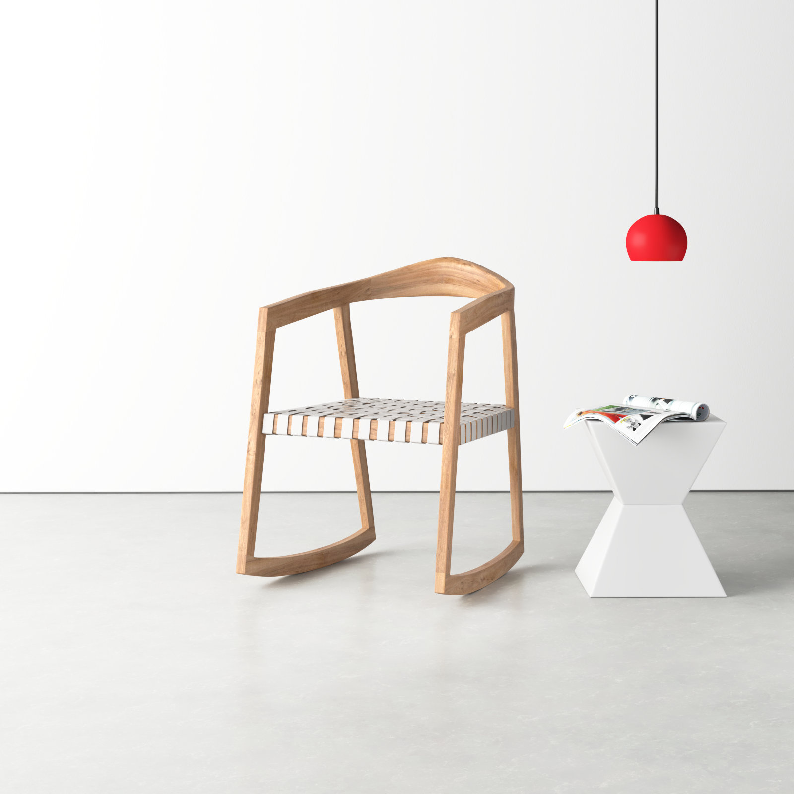 Crawford Rocking Chair, Light Brown