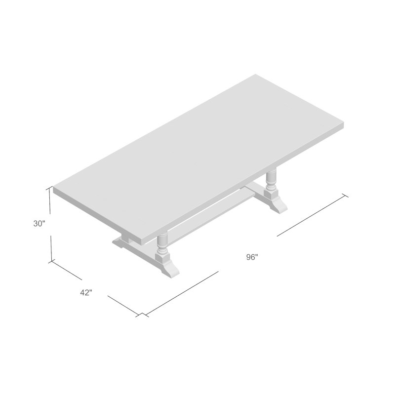 Jabree Extendable Solid Wood Base Dining Table, Grey