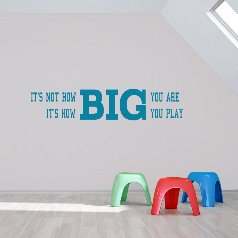 Adhésif décoratif «how you play you play, Bleu sarcelle