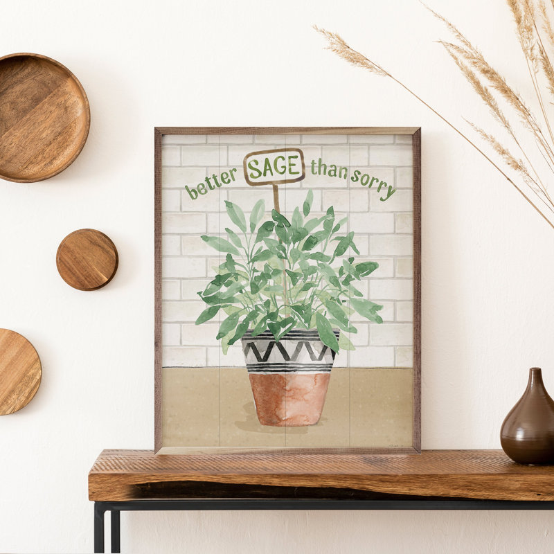 Herb Garden V sauge par Beth Grove, H 10 po x l 8 po