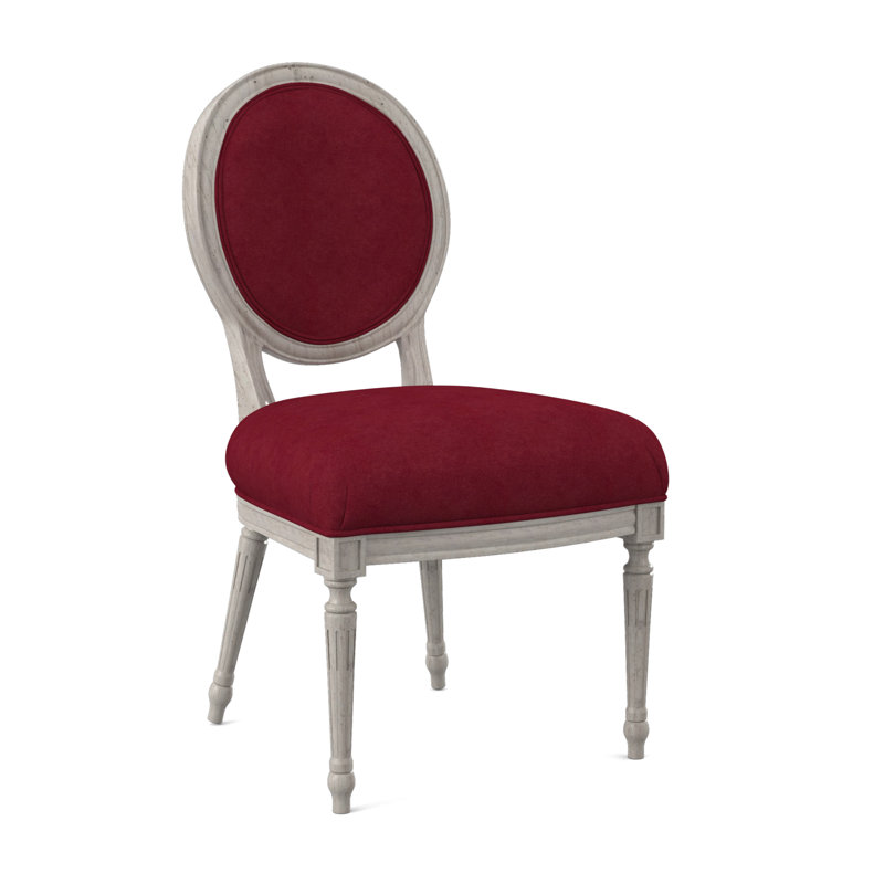 Chaise d'appoint Dauphin, Bisque, Rouge Margaret