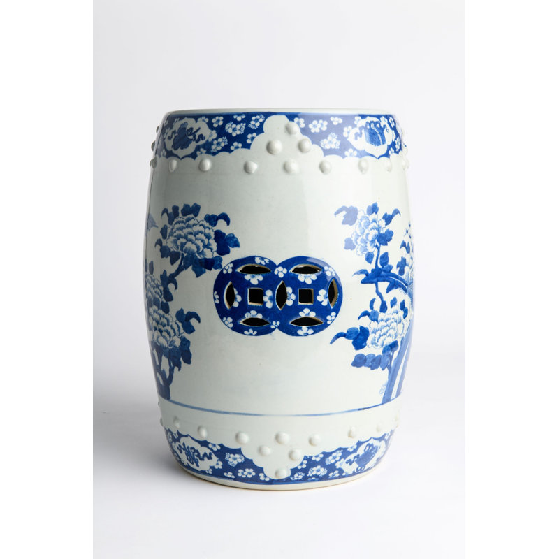 Tabouret de jardin en porcelaine