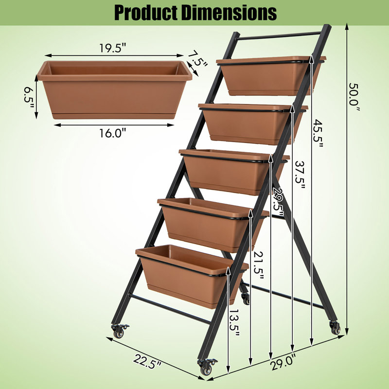 Jardin vertical 1,8 pi x 2,3 pi Luren, Noir / brun