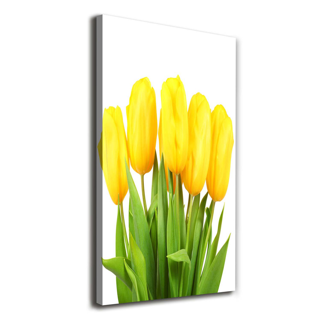 Gelbe Tulpen - Kunstdrucke auf Leinwand - Wrapped Canvas