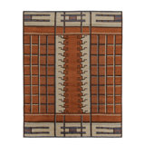 Scandinavian Hand Knotted Wool Geometric Area Rug