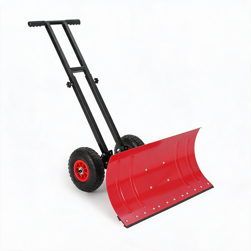 Pelle à neige à angle 29 po x 14 po - Poignée double ergonomique réglable - Poussoir à neige pour allée ou trottoir - Résistant aux intempéries